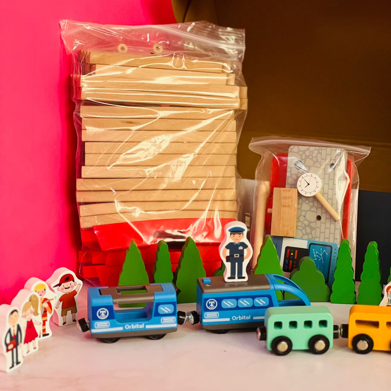 ریل چوبی 74 تیکه