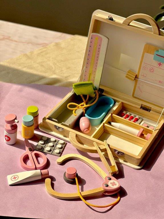 ست پزشکی کودکانه چوبی - Image 3